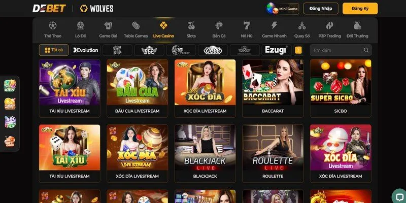 Các bàn cược live casino thu hút đông đảo thành viên của nền tảng